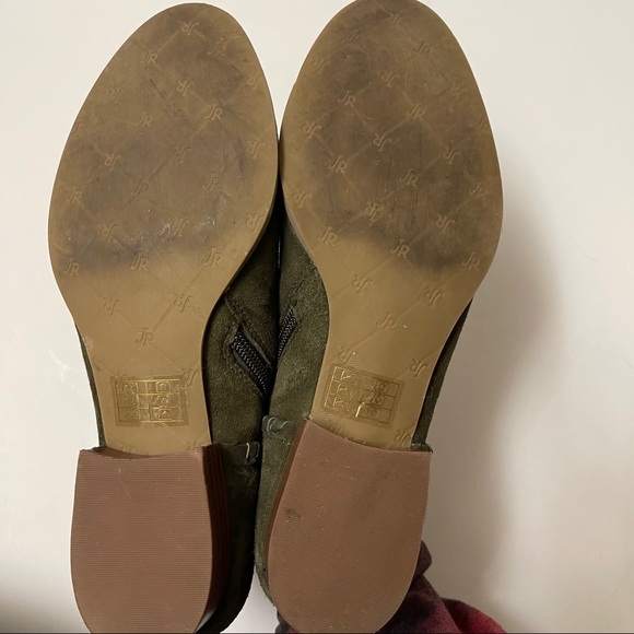 JACK ROGERS Sadie Suede Booties Olive 7.5 - Picture 5 of 6